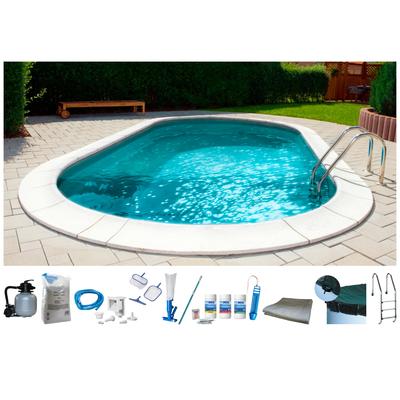 Ovalpool MY POOL BWT "PREMIUM mit grauer Innenfolie", grau (weiß, grau), B:300cm H:120cm L:490cm, Schwimmbecken, Höhe 120 cm, in versch. Größen erhältlich