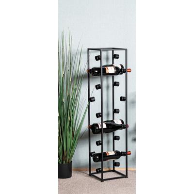 Flaschenregal HAKU, schwarz, B:26cm H:104cm T:24cm, Metall, Regale Image