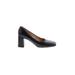 Gianvito Rossi Heels: Pumps Chunky Heel Classic Black Print Shoes - Women's Size 42 - Almond Toe