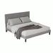 Red Barrel Studio® Standard Bed Upholstered/Metal/Polyester in Gray | 43.42 H x 81.42 W x 76.32 D in | Wayfair 7B7389B521F74F35991ECCE9F1F78C10