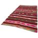 Red 115 x 64 x 0.4 in Area Rug - Lofy Striped Kilim Striped Machine Woven Rectangle 5'4" x 9'7" Indoor/Outdoor Area Rug in | Wayfair