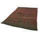 Brown 68" x 102" L Area Rug - Lofy Striped Kilim Striped Machine Woven Rectangle 5'8" x 8'6" Wool Indoor/Outdoor Area Rug in 102.0 x 68.0 x 0.4 in/redWool/Cotton | Wayfair