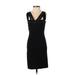 Ted Baker London Cocktail Dress - Sheath V Neck Sleeveless: Black Print Dresses - New - Women's Size 2