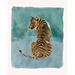 Langley Street® Watercolor Tiger - Wrapped Canvas Painting Print Canvas in White | 36 H x 24 W x 1.25 D in | Wayfair