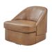 Side Chair - Latitude Run® Vegan Leather Swivel Side Chair Faux Leather in Brown | 27.5 H x 29 W x 32 D in | Wayfair