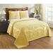 World Menagerie Freddie Super Soft & Light Weight Traditional Coverlet/Bedspread Set Chenille in Yellow | Full Coverlet/Bedspread + 2 Shams | Wayfair