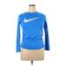 Nike Active T-Shirt: Blue Activewear - Women's Size Large