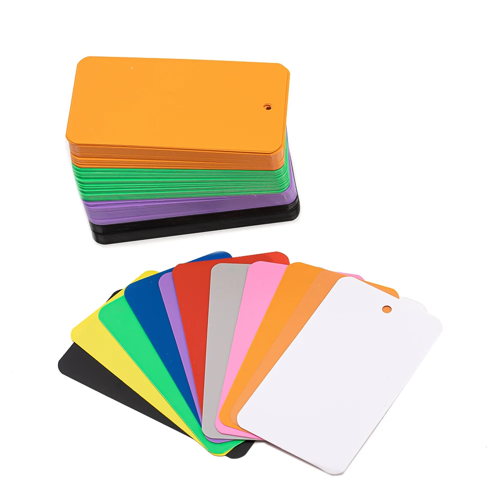 Étiquettes vierges en PVC pour emballage de bijoux, étiquettes volantes en plastique, vêtements étanches, accessoires pour petites entreprises, bricolage, 256, 50 pièces par lot