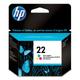 HP 22 cartouche d'encre trois couleurs authentique