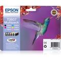 Epson Hummingbird Multipack "Colibri" (T0807) - Encres Claria N, C, M, J, Cc, Mc
