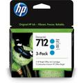 HP Pack de 3 cartouches d'encre DesignJet 712. cyan, 29 ml