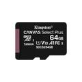 Kingston Technology Carte micSDXC Canvas Select Plus 100R A1 C10 de 64 Go sans ADP