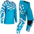 Leatt 3.5 Ride Pattern 2024 Motocross Jersey und Hose Set, weiss-blau, Größe XS