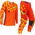 Leatt 3.5 Ride Pattern 2024 Motocross Jersey und Hose Set, orange, Größe L