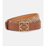 Anagram Jacquard Leather Belt