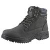 Schnürboots DOCKERS BY GERLI, Herren, Gr. 44, grau (schwarz, dunkelgrau), Lederimitat, used, klassisch, Schuhe, Winterboots, Workerboots mit Profilsohle