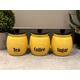 Yellow Tea Coffee Sugar Canister Kitchen Storage Containers