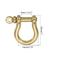 D-Ring Shackle, 2pcs Brass Pin Shackle U Type Key Fob Hook