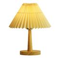 Wharick Night Light Vintage Decorative USB Powered High Brightness Energy-saving Desktop Decoration Warm White Pleated Umbrella LED Bedroom Table Bedside Lamp for Home