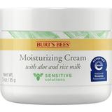 Burt S Bees Hydrating Moisturizing Cream For Sensitive Skin With Aloe & Rice Milk Natural Origin Formula For Face & Body 3 Oz.