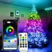 Holloyiver Smart LED Strip Lights With 15 Million Colors 16.4ft Music Sync Color Changing Strip Lights with Remote and App Control RGB Strip for Room Home Party Decoration