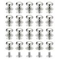 10mm Ball Head Stud Rivets Screw Back 20Pack Round Head Button Nipple Rivet Silver Tone