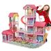 Eccomum 36 inch Dollhouse Doll House Playset Girl Toys with 4 Layers 11 Rooms with Doll Toy Figures Furniture and Accessories Toddler Playhouse Pretend Play Gift for Girls Ages 3 and Up