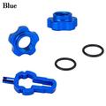 1 Set Accessories Tubeless Mountain Bike Vacuum Tire Valve Cap Presta Valve Nut with Install Wrench Tires Nozzle Lock BLUE