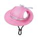 Wiueurtly Girl Dog 1st Birthday Cowboy Hat for Dogs Princess Pet Cap Round Brim Dog Visor Hat Summer Outdoor Dog Breathable Sun Protection Cap