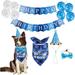 TCBOYING Dog Birthday Boy Bandana Dog Birthday Party Supplies Cute Birthday Scarf Hat Bowtie Dog Birthday Banner for Dog Birthday Party Decorations(13-Piece Set)