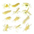 glow in the dark insects 24 Pcs Glow in the Dark Bugs Insects Plastic Luminous Kids Insect Figure Toy Party Favors Trick Toy (Random Pattern)