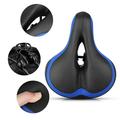 Thicken Wide Comfortable Bike Seat MTB Mountain Road Sponge Saddle Cushion(Black and Blue)