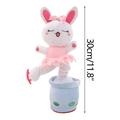 Sulgyt Dancing Rabbit Toy Singing Talking Funny Electric Toy for Kids Plush Interactive Toy Figures Electronic Plush Toy Singing Recording and Repeat Your Words for Education Toys