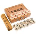 wooden chess 1 Box Wooden Chinese Chess High-end Chinese Chess Foldable Chinese Chess Bamboo Box Chinese Chess Early Education Game Chess for Kids Adults Playing