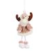 Creative Plush Elk Hanging Pendant Christmas Tree Mini Hanging Doll Christmas Party Xmas Tree Hanging Adornment