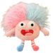 DISHAN Cartoon Plush Toy Super Soft Plush Doll Cartoon Plush Doll Toy Funny Cute Colorful Hair Deciduous Teeth Big-eyed Doll