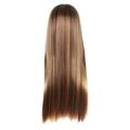 Women s Brown Highlight Ombres Human Hair Wigs Long Brazilian Hair Wigs Closure Hair Bundles Lace Frontal Elastic Band for Lace Frontal Melt Highlight Cap Lace Front Lace Closure Frontal Closure Baby