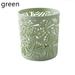 New Fashion Lace Office Supplies Plastic Desktop Storage Organizer Pen Pencil Pot Hollow Flower Brush Storage Pen Holder GREEN