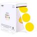 PARLAIM 1 Inch Round Permanent Adhesive Color-Code Dot Stickers 1000 per Roll dots Label Dispenser Box (Yellow)