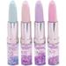 Funny live 4 Pcs Cute Sequins Drift Gel Ink Rollerball Pens Simulation Lipstick Ballpoint Pens Funny Signature Pen Gift Pen 0.7mm Black Ink