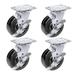 Heavy Duty Casters Industrial Casters- Set Of 4 With Strong Capacity 4000 LB High Temperature Resistance: -50F To 250F. Use For Dollies Workbench (5 Inch 4 Brake)