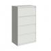 Pemberly Row 30 4-Drawer Modern Metal Lateral File Cabinet in White