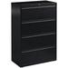 Pemberly Row 36 4-Drawer Modern Metal Lateral File Cabinet in Black