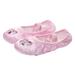 Ballet Dance Shoes Satin Ballet Practice Shoes Embroidery Sequins Yoga Shoes Sole Dance Shoes for Kids Girls - Size 25 (Pink)