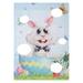 NUOLUX 1Pc Easter Toss Game Flag Bunny Themed Banner Bean Bag Toss Banner Kid Toy