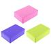 yoga blocks 3pcs Lightweight EVA Blocks Yoga Brick Exercise Gym Brick Exercise Body Fitness Training Aids to Support and Deepen Poses(Random Color)