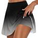 MSJUHEG Women S Casual Dresses Skirts For Women Womens Casual Prints Tennis Golf Skirt Yoga Sport Active Skirt Shorts Skirt Womens Dresses Gray 2Xl
