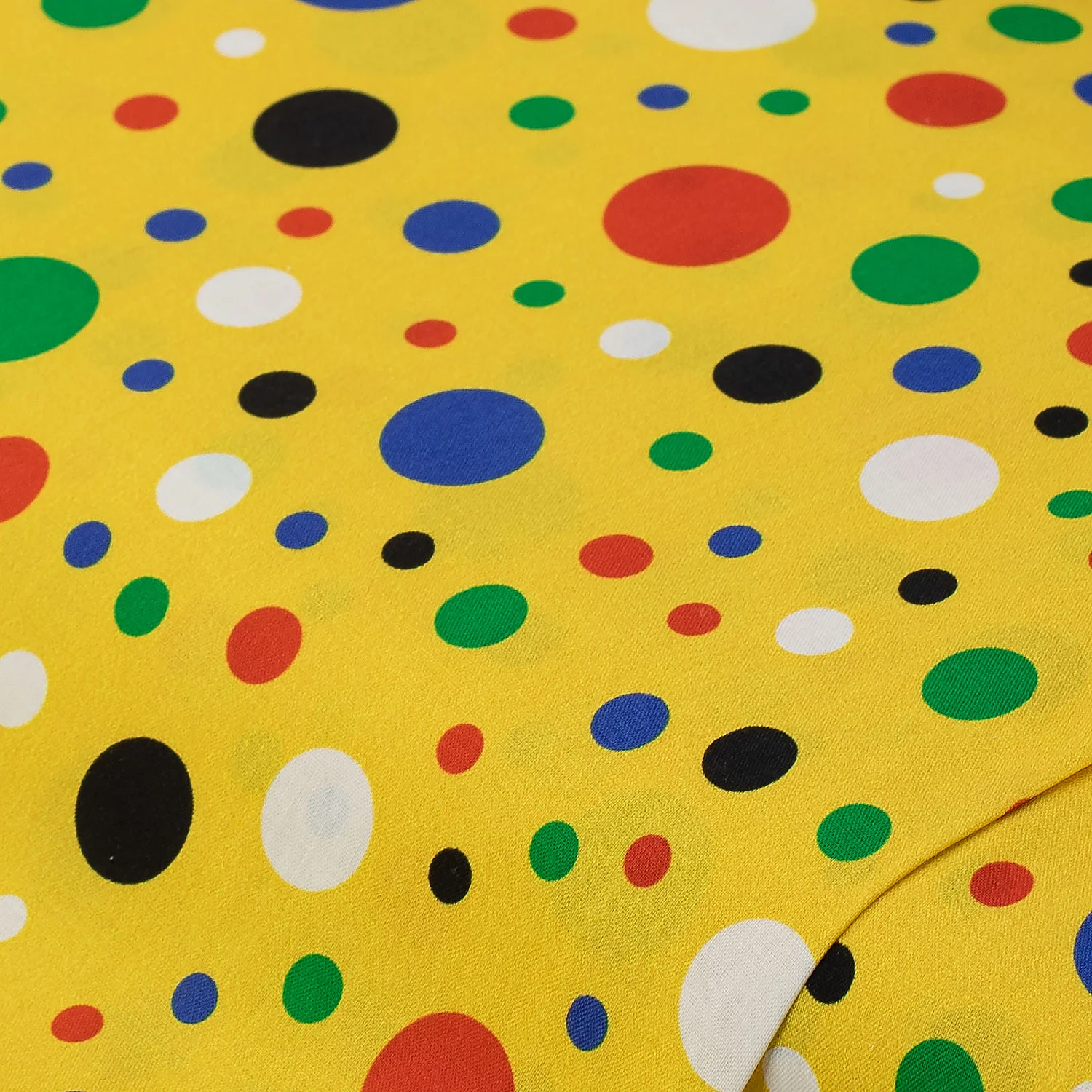 Baumwollstoff-Digitaldruck Tupfen, Serie Ria, gelb-color
