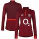 England Rugby 1/4 Zip Midlayer Top - Red - Womens