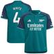 Arsenal adidas Third Shirt 2023-24 - Kids with White 4 printing